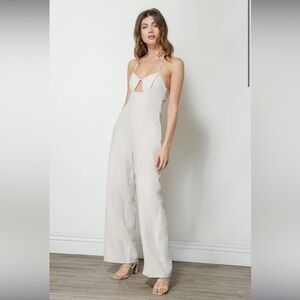 Line & Dot Leslie Jumpsuit Ecru